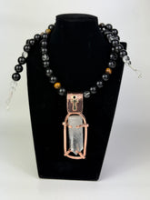 Load image into Gallery viewer, Obsidian & Quartz Necklace