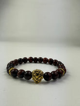 Load image into Gallery viewer, 8mm Red Tiger Eye Lion Bracelet