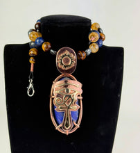 Load image into Gallery viewer, Lapis Eye of Ra &amp; Ankh Pendant
