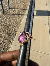 Load image into Gallery viewer, Amethyst teardrop heart ring
