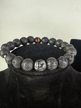 Load image into Gallery viewer, 10mm Black Lava Rock and Hematite Lion
