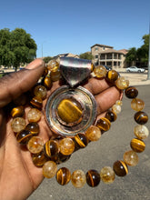 Load image into Gallery viewer, Circle Tiger Eye Pendant
