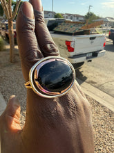 Load image into Gallery viewer, Black Onyx 2 Finger Ring
