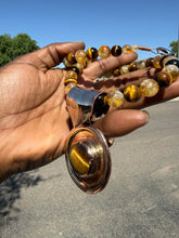 Load image into Gallery viewer, Circle Tiger Eye Pendant
