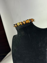 Load image into Gallery viewer, 10mm Brown Tiger’s Eye- Gold Lion and Eye of Horus Bracelet
