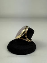 Load image into Gallery viewer, Rose Quartz Heart Brass Ring
