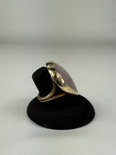 Load image into Gallery viewer, Rose Quartz Heart Brass Ring

