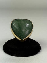 Load image into Gallery viewer, Aventurine Heart Brass Ring
