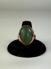 Load image into Gallery viewer, Aventurine Oval Copper Ring
