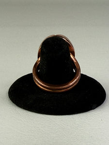 Rose Quartz Oval Copper Ring