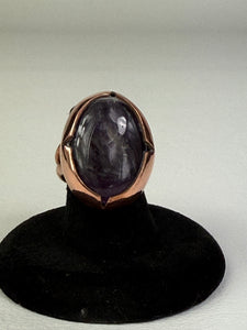 Amethyst Oval Copper Ring