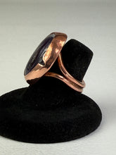 Load image into Gallery viewer, Amethyst Oval Copper Ring
