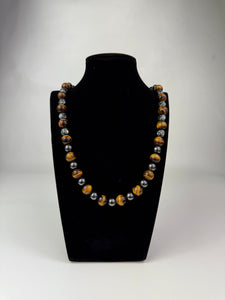 Tiger Eye & Hematite Necklace