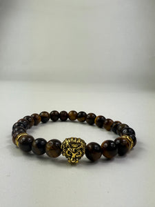 8mm Tiger Eye Lion  Bracelet