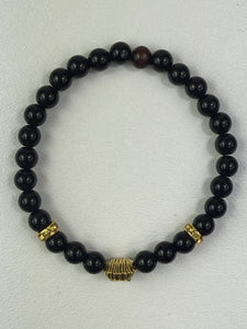 8mm Black Onyx Lion Bracelet