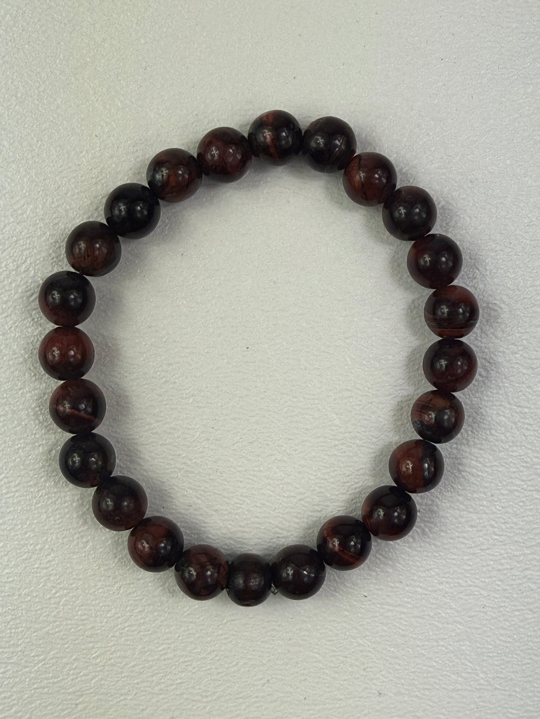 8mm Red Tiger Eye Bracelet