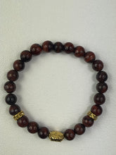 Load image into Gallery viewer, 8mm Red Tiger Eye Lion  Bracelet
