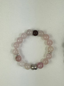 10mm Owl Rose Quartz Bracelet