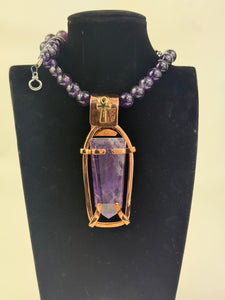 Amethyst Ankh Necklace