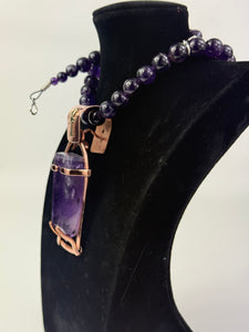 Amethyst Ankh Necklace