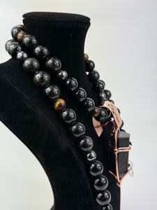 Shungite & Obsidian Necklace