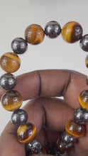 Load and play video in Gallery viewer, Tiger Eye &amp; Hematite Necklace

