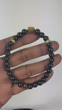Load and play video in Gallery viewer, 8mm Black Onyx Lion Bracelet
