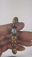 Load and play video in Gallery viewer, Tiger Eye &amp; Hematite Lion Bracelet
