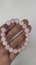 Load and play video in Gallery viewer, 10mm Rose Quartz Bracelet
