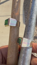 Load and play video in Gallery viewer, Malachite Square Signet Ring
