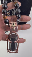 Load and play video in Gallery viewer, Shungite &amp; Obsidian Necklace
