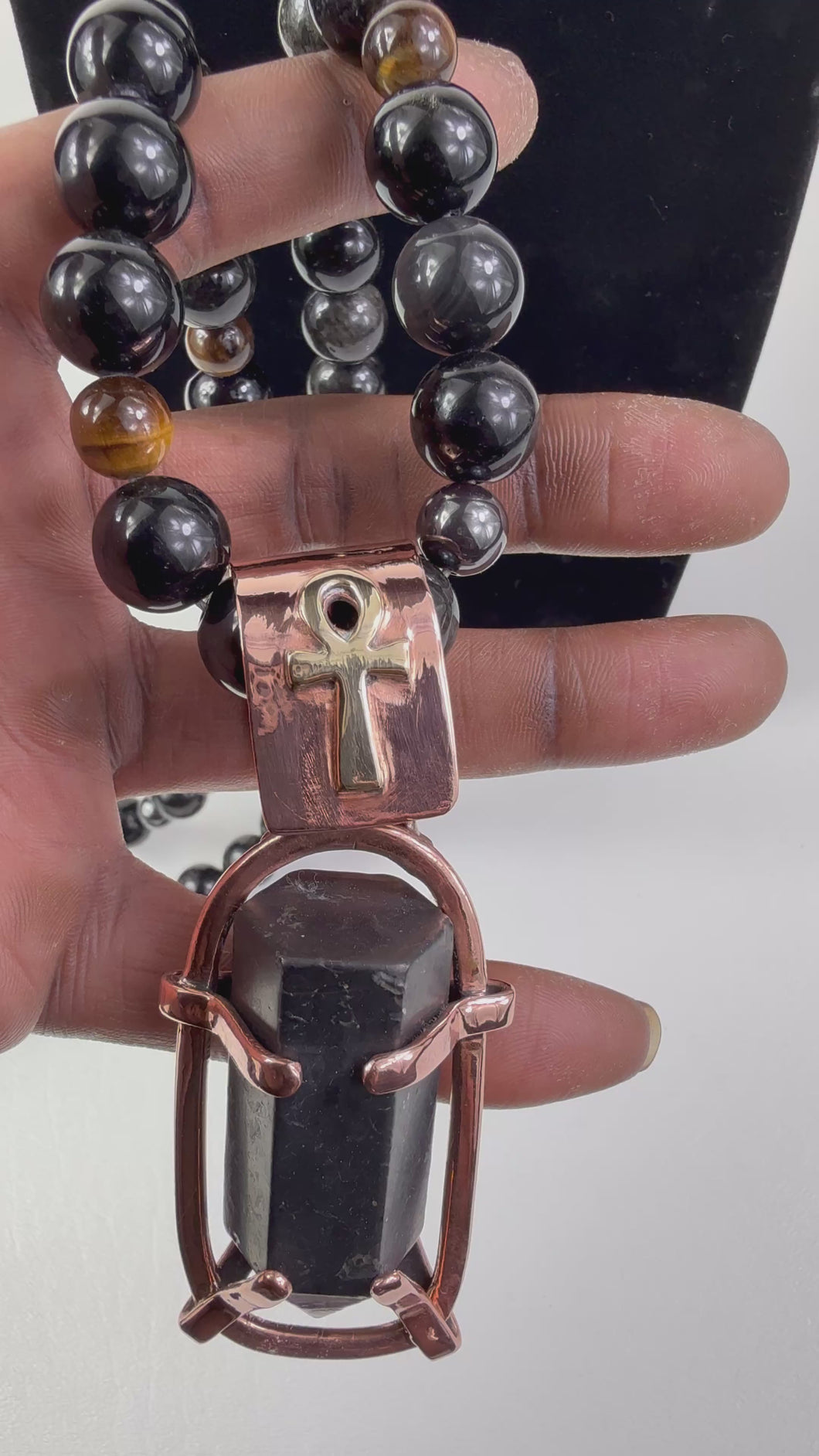 Shungite & Obsidian Necklace