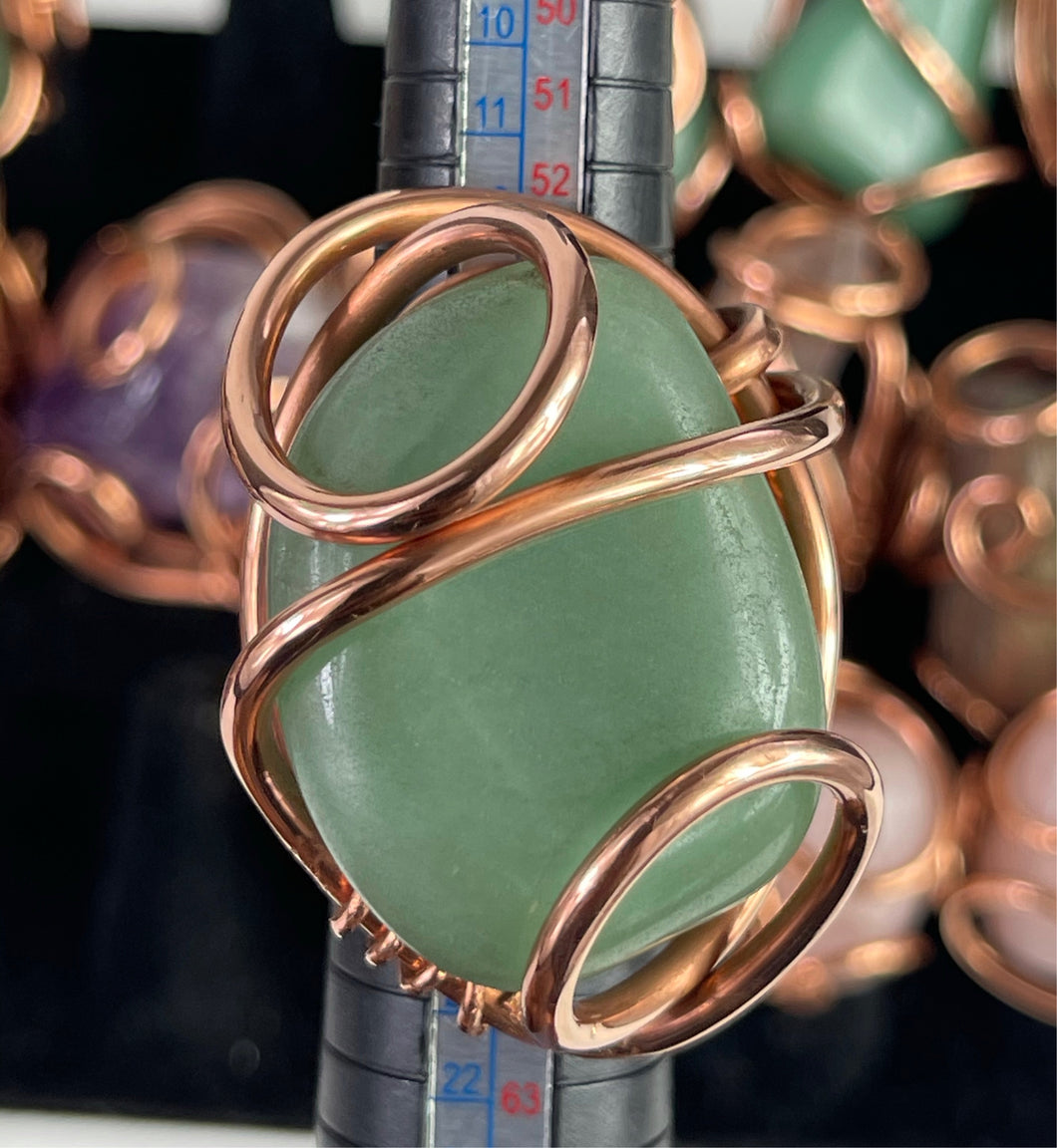 10g Adjustable Aventurine Ring