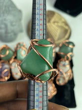 Load image into Gallery viewer, Aventurine 12g Adjustable wire wrap ring
