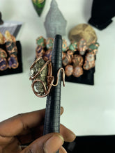 Load image into Gallery viewer, 12g Pyrite Adjustable wire wrap ring
