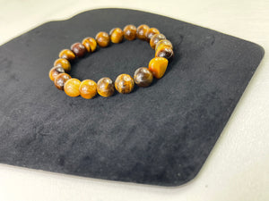 10mm Brown Tiger Eye Heart