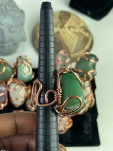 Load image into Gallery viewer, Aventurine 12g Adjustable wire wrap ring
