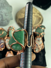 Load image into Gallery viewer, Aventurine 12g Adjustable wire wrap ring
