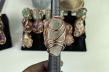 Load image into Gallery viewer, Quartz Adjustable wire wrap ring
